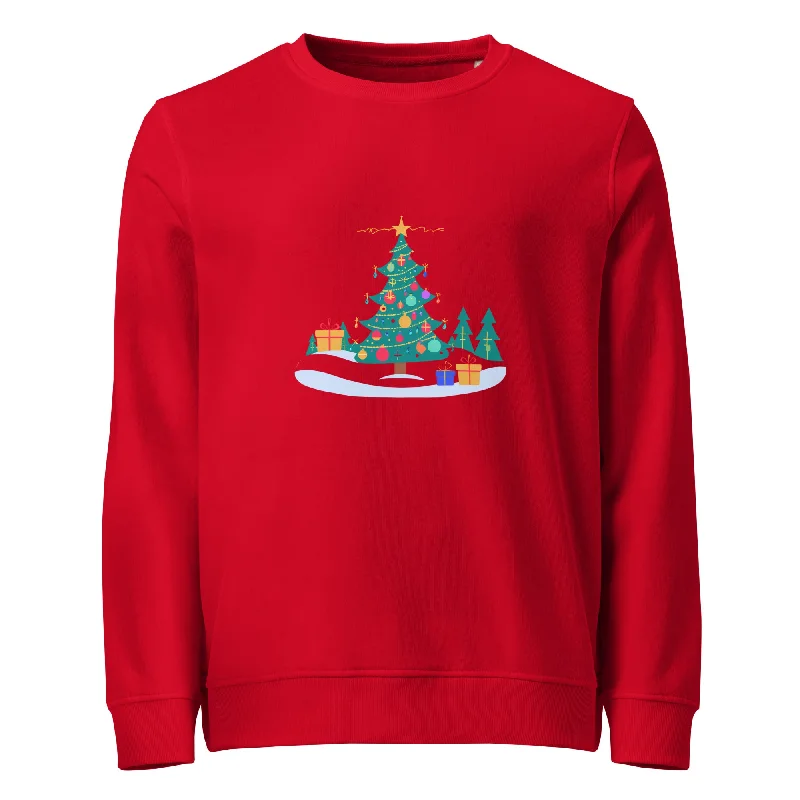 Merry & Bright Christmas Graphic Women Organic Sweatshirt Hoodie with Neon Bright Vibrant Merry & Bright Christmas Graphic Women Organic Sweatshirt Hoodie with Neon Bright Vibrant