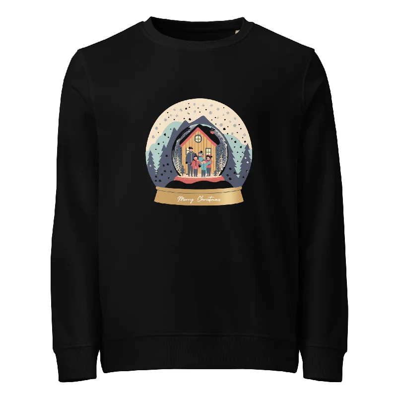 A Family's Winter Wonderland Christmas Graphic Women Organic Sweatshirt Hoodie with Hem Frayed Vintage Worn A Family's Winter Wonderland Christmas Graphic Women Organic Sweatshirt Hoodie with Hem Frayed Vintage Worn