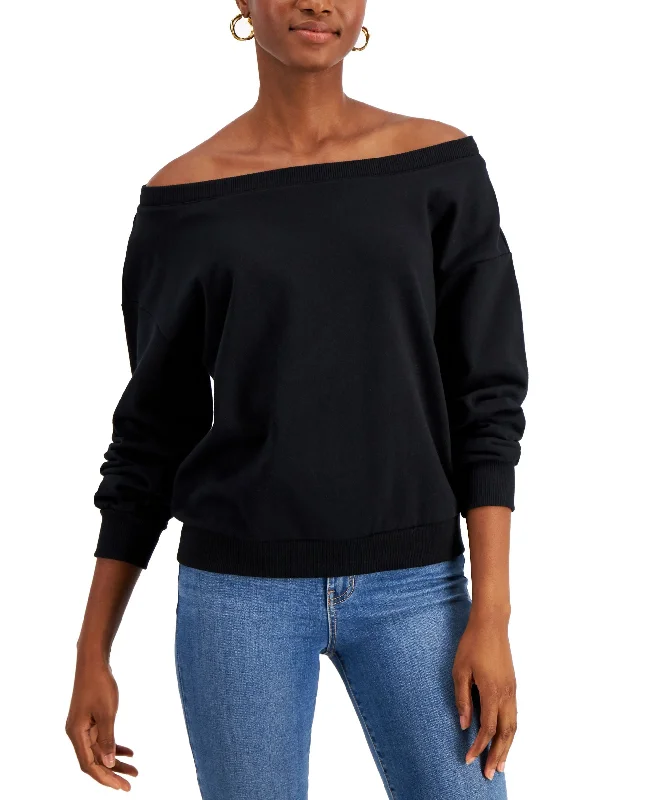 INC International Concepts Plus Size Off The Shoulder Sweatshirt Hoodie with High Neck Warm Protective INC International Concepts Plus Size Off The Shoulder Sweatshirt Hoodie with High Neck Warm Protective