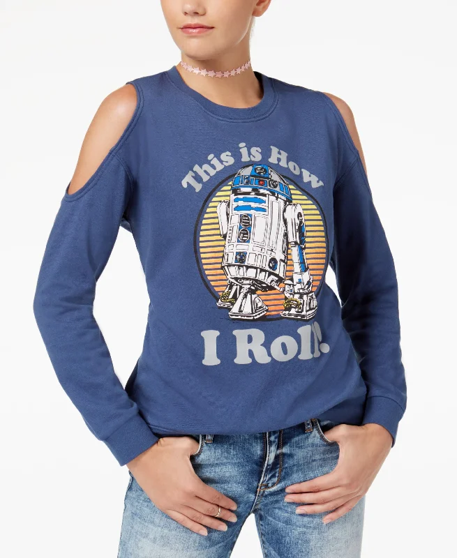 Star Wars Juniors R2 D2 Cold Shoulder Sweatshirt Hoodie with Earth Tones Natural Calm Star Wars Juniors R2 D2 Cold Shoulder Sweatshirt Hoodie with Earth Tones Natural Calm