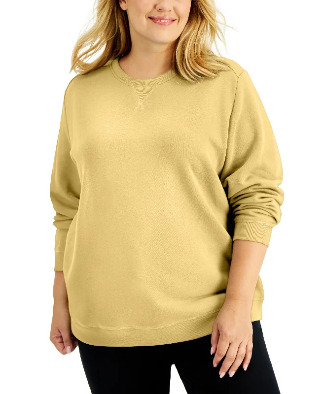 Karen Scott Plus Size Crewneck Sweatshirt Hoodie with Illustration Artistic Creative Karen Scott Plus Size Crewneck Sweatshirt Hoodie with Illustration Artistic Creative