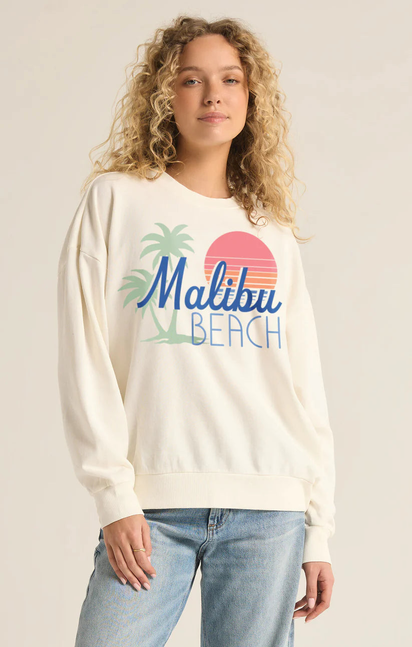 Z-Supply Malibu Sunday Sweatshirt - SEA SALT Hoodie with Elastic Cuffs Stretchable Comfortable Z-Supply Malibu Sunday Sweatshirt - SEA SALT Hoodie with Elastic Cuffs Stretchable Comfortable