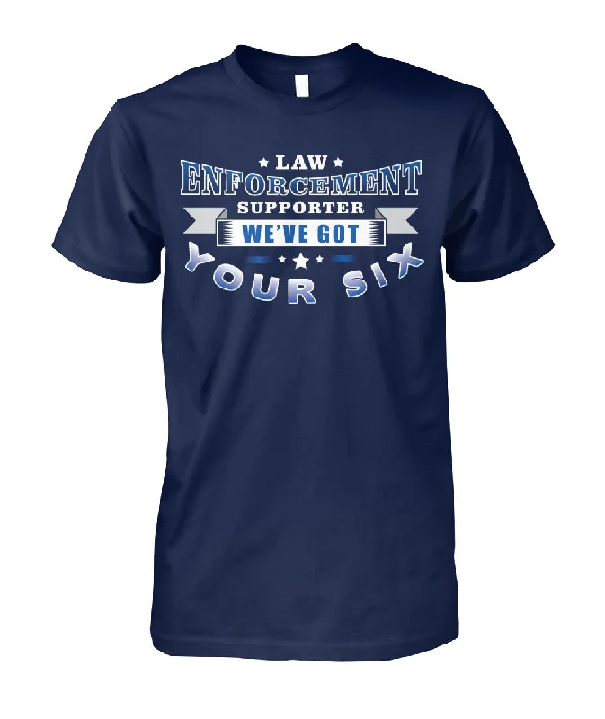 Law Enforcement Supporter We've Got Your Six Shirts and Hoodies Hoodie with Logo Branding Identity Law Enforcement Supporter We've Got Your Six Shirts and Hoodies Hoodie with Logo Branding Identity