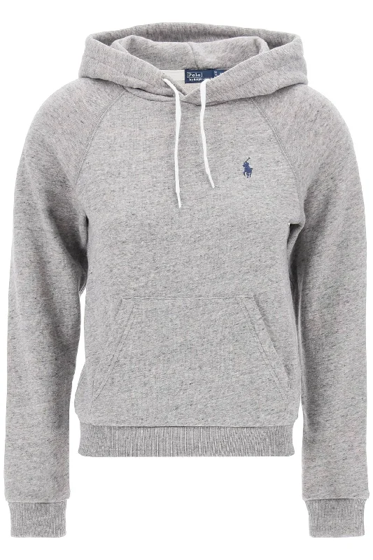 Hooded Sweatshirt With Embroidered Logo - Grigio Hoodie with Oversized Fit Loose Comfortable Hooded Sweatshirt With Embroidered Logo - Grigio Hoodie with Oversized Fit Loose Comfortable