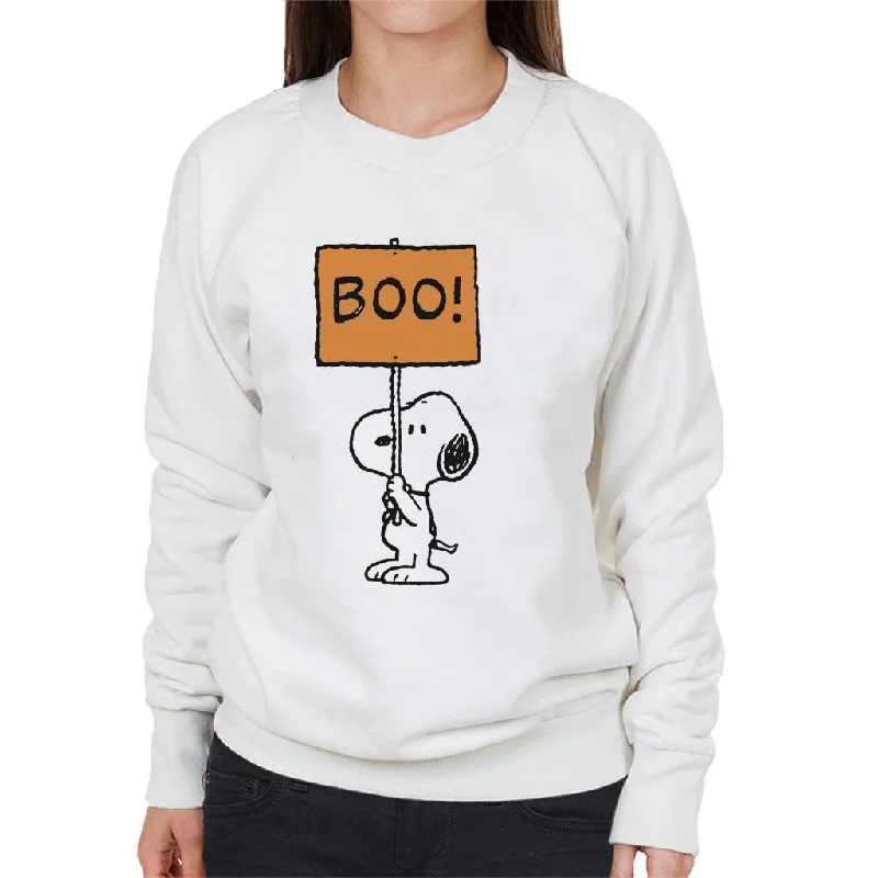 Peanuts Halloween Boo Snoopy Women's Sweatshirt Hoodie with High-Low Hem Asymmetrical Trendy Peanuts Halloween Boo Snoopy Women's Sweatshirt Hoodie with High-Low Hem Asymmetrical Trendy