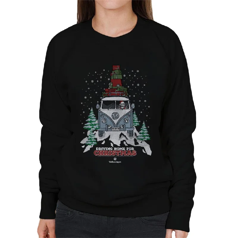 Volkswagen Christmas Driving Home For Xmas In The Snow Women's Sweatshirt Hoodie Crop Top Short Trendy Volkswagen Christmas Driving Home For Xmas In The Snow Women's Sweatshirt Hoodie Crop Top Short Trendy