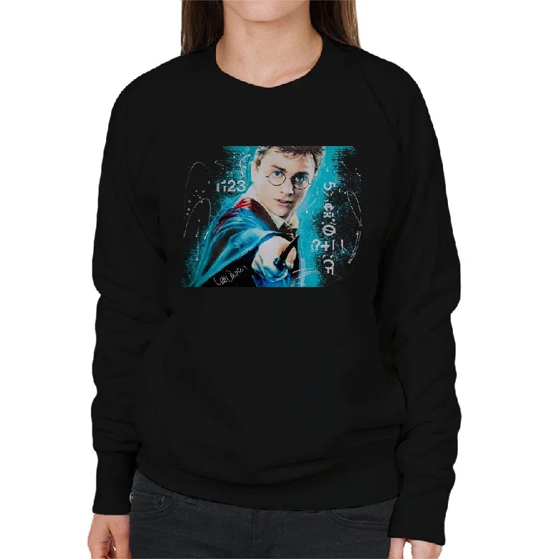Sidney Maurer Original Portrait Of Daniel Radcliffe Harry Potter Women's Sweatshirt Hoodie with Drawcord Adjustable Secure Sidney Maurer Original Portrait Of Daniel Radcliffe Harry Potter Women's Sweatshirt Hoodie with Drawcord Adjustable Secure
