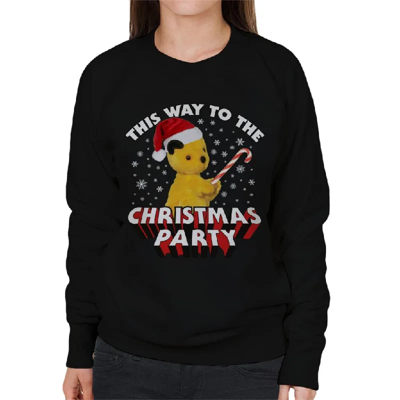 Sooty Christmas This Way To The Christmas Party Women's Sweatshirt Hoodie with Half-Zip Sporty Casual Sooty Christmas This Way To The Christmas Party Women's Sweatshirt Hoodie with Half-Zip Sporty Casual