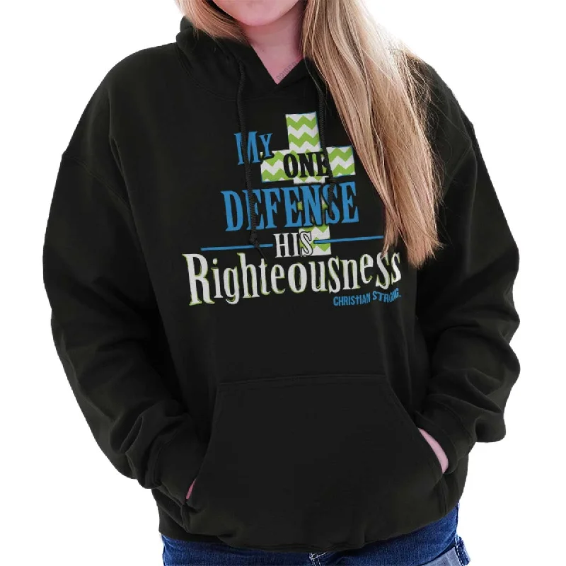 His Righteousness Hoodie Hoodie with Drawcord Adjustable Secure