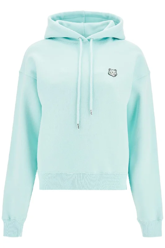 'bold Fox Head Comfort Fit Sweatshirt - Light Blue Hoodie with Puffed Sleeves Voluminous Trendy 'bold Fox Head Comfort Fit Sweatshirt - Light Blue Hoodie with Puffed Sleeves Voluminous Trendy