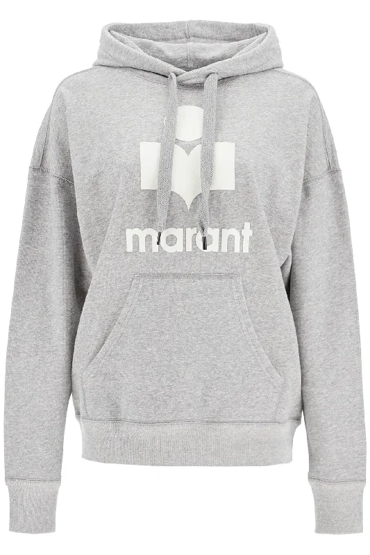 Mansel Hoodie With Flocked Logo - Grey Hoodie with Elastic Waist Stretchable Comfortable Mansel Hoodie With Flocked Logo - Grey Hoodie with Elastic Waist Stretchable Comfortable