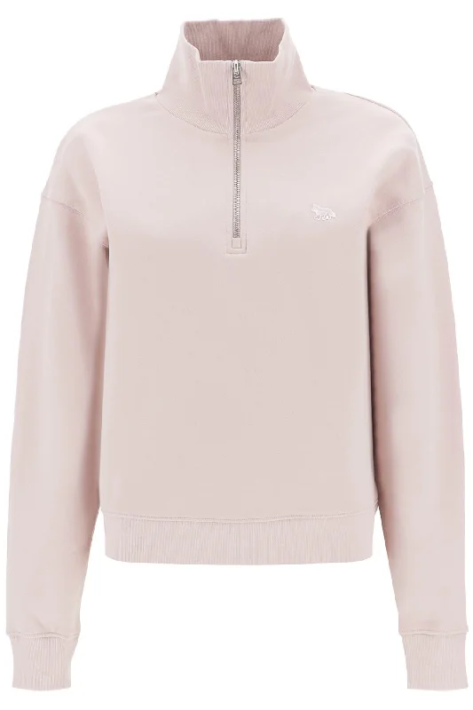 'high-neck Baby Fox Sweatshirt' - Pink Hoodie with Magnetic Closure Innovative Modern 'high-neck Baby Fox Sweatshirt' - Pink Hoodie with Magnetic Closure Innovative Modern