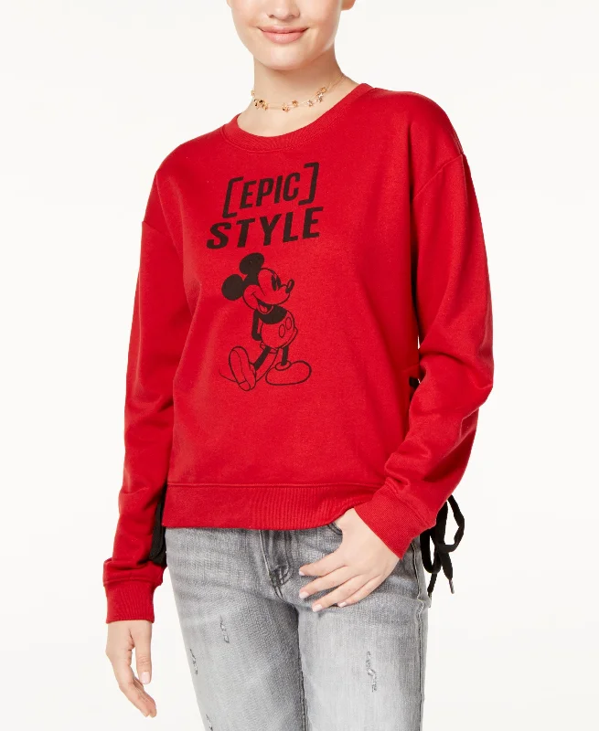 Freeze 24 7 Juniors Mickey Graphic Lace Up Sweatshirt Hoodie with Set-In Sleeves Structured Classic Freeze 24 7 Juniors Mickey Graphic Lace Up Sweatshirt Hoodie with Set-In Sleeves Structured Classic