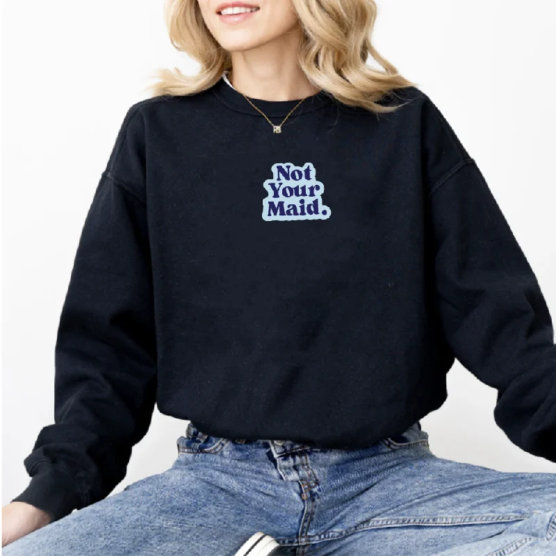Generation: Mum - Not Your Maid Women's Sweatshirt Hoodie with Pattern Geometric Abstract Generation: Mum - Not Your Maid Women's Sweatshirt Hoodie with Pattern Geometric Abstract