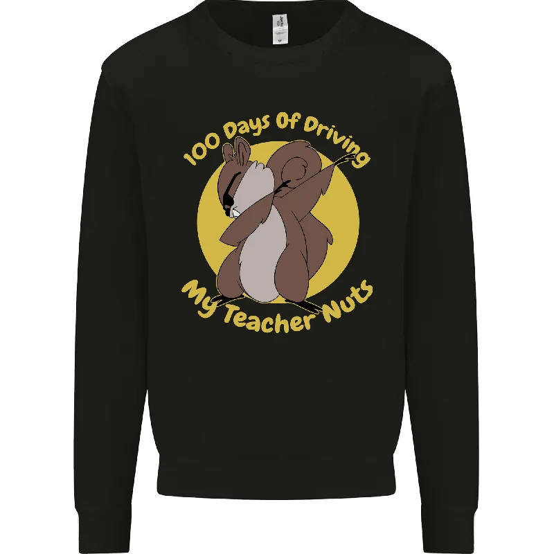 100 Days of Driving My Teacher Nuts Mens Sweatshirt Jumper Hoodie with Tied Waist Feminine Flattering 100 Days of Driving My Teacher Nuts Mens Sweatshirt Jumper Hoodie with Tied Waist Feminine Flattering
