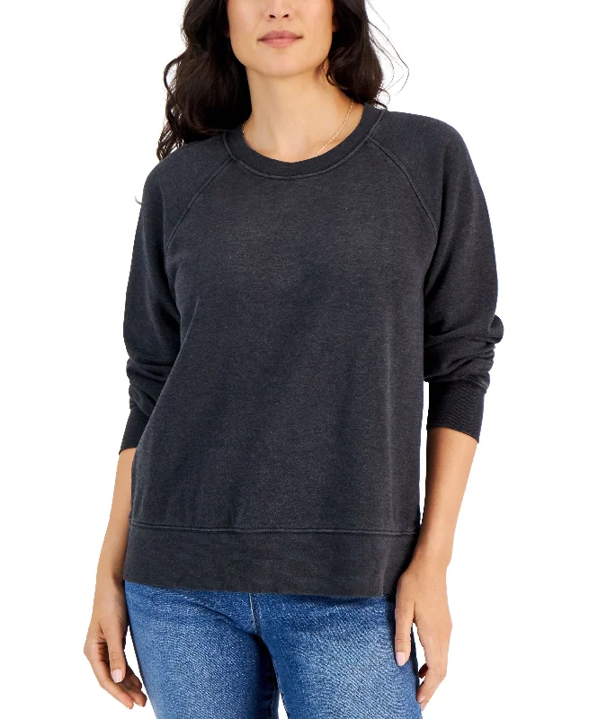 Style & Co Petite Dolman Sleeve Crewneck Sweatshirt Hoodie with Hem Drawcord Adjustable Customizable Style & Co Petite Dolman Sleeve Crewneck Sweatshirt Hoodie with Hem Drawcord Adjustable Customizable