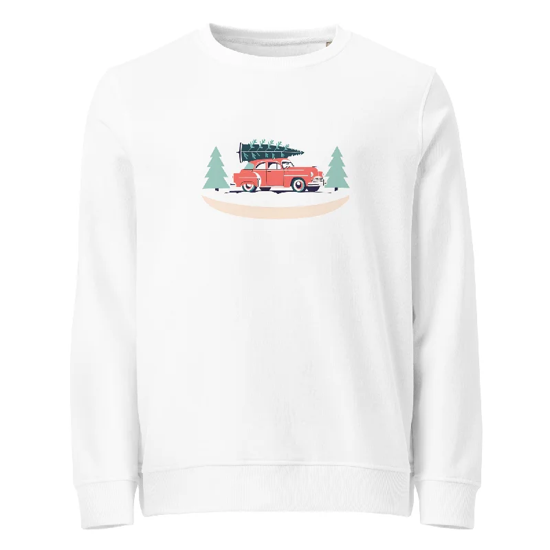 Festive Journey Christmas Graphic Women Organic Sweatshirt Hoodie with Batwing Sleeves Loose Dramatic Festive Journey Christmas Graphic Women Organic Sweatshirt Hoodie with Batwing Sleeves Loose Dramatic