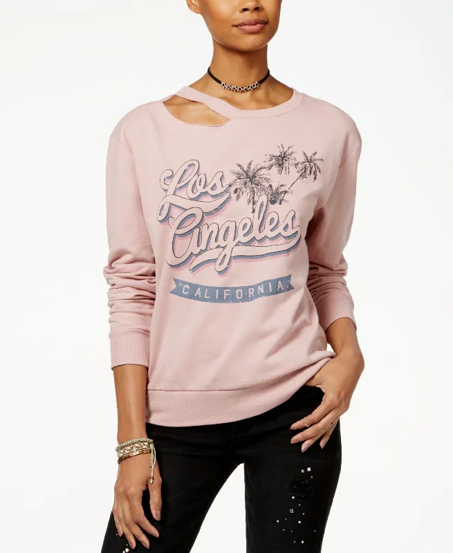 Pretty Rebellious Juniors Los Angeles Graphic Sweatshirt Hoodie with Drawstring Waist Adjustable Fitted Pretty Rebellious Juniors Los Angeles Graphic Sweatshirt Hoodie with Drawstring Waist Adjustable Fitted