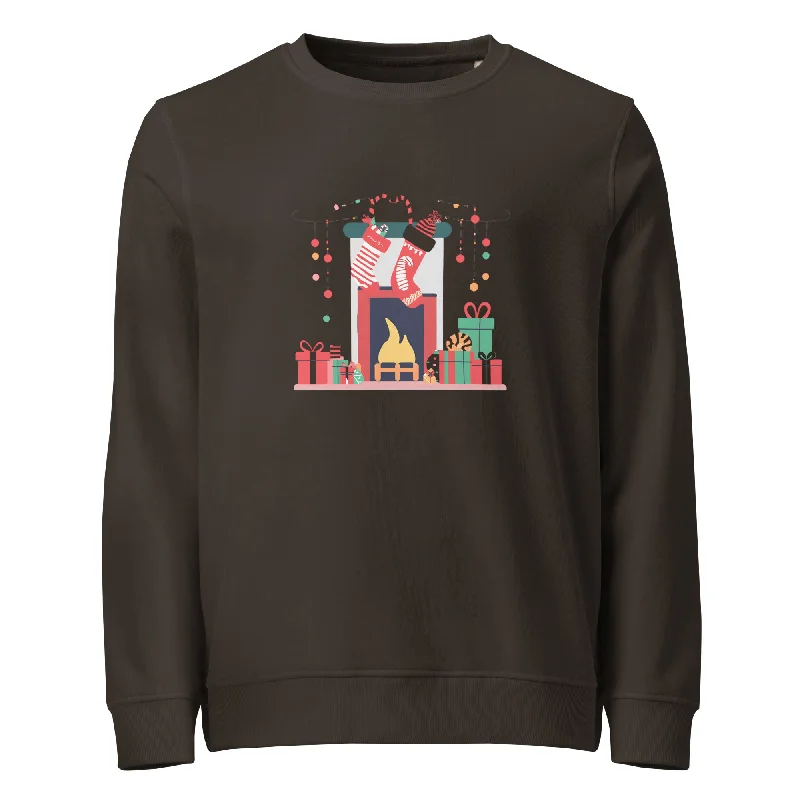Cozy Christmas Graphic Women Organic Sweatshirt Graphic Hoodie Design Print
