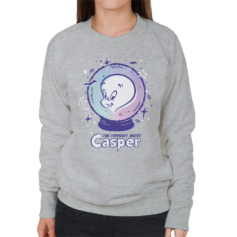 Casper The Friendly Ghost Crystal Ball Women's Sweatshirt Hoodie with Hem Fringe Bohemian Relaxed Casper The Friendly Ghost Crystal Ball Women's Sweatshirt Hoodie with Hem Fringe Bohemian Relaxed
