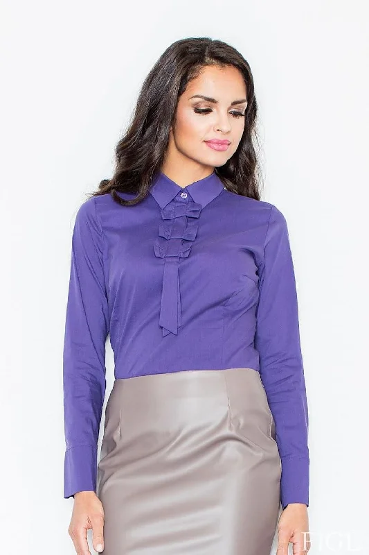 Blouse Figl Elegant Semi-Sheer Blouse