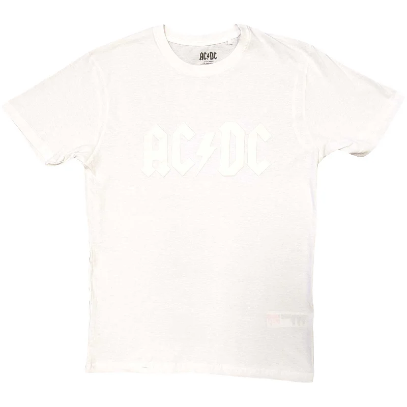 AC/DC | Official Band T-Shirt | Logo (Hi-Build) Collared Crew Neck Turtle Neck