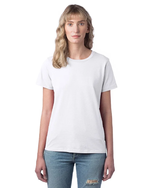 Alternative Ladies Her Go-To T-Shirt | White Zippered Front Buttoned Front Snap Front