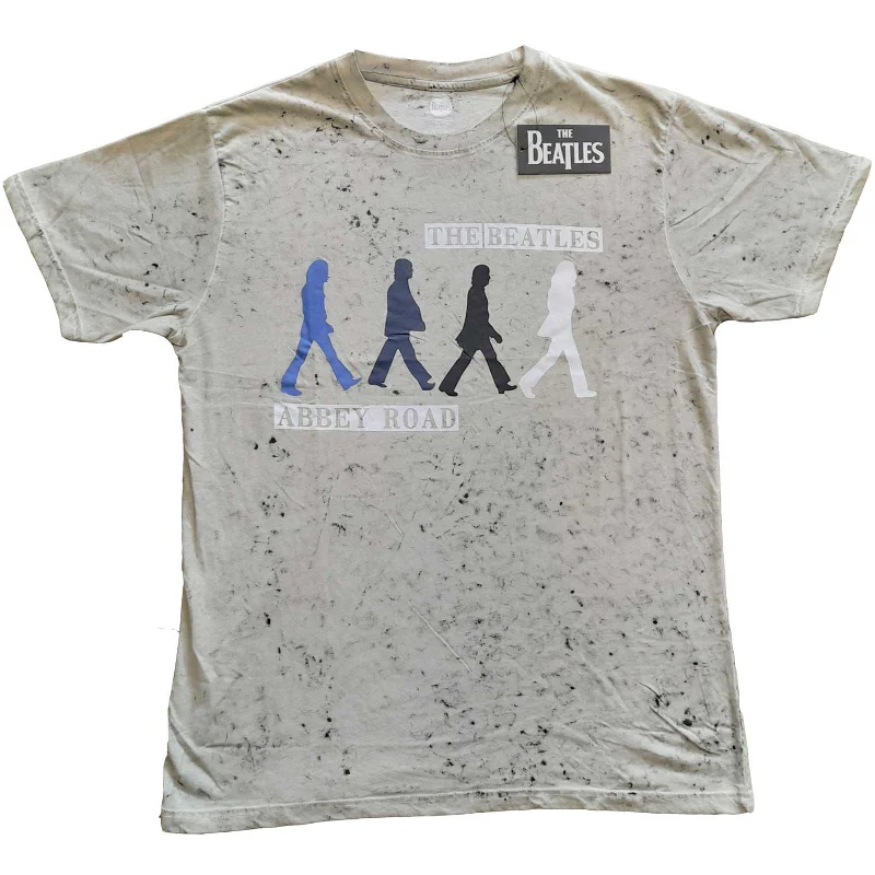 The Beatles | Official Band T-Shirt | Abbey Road Colours (Wash Collection) Boxy Fit Fitted Loose