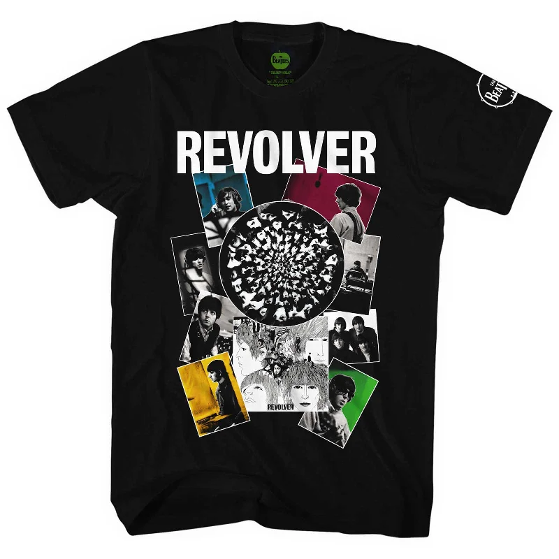 The Beatles | Official Band T-Shirt | Revolver Montage Anti-Pilling Machine Wash Handmade