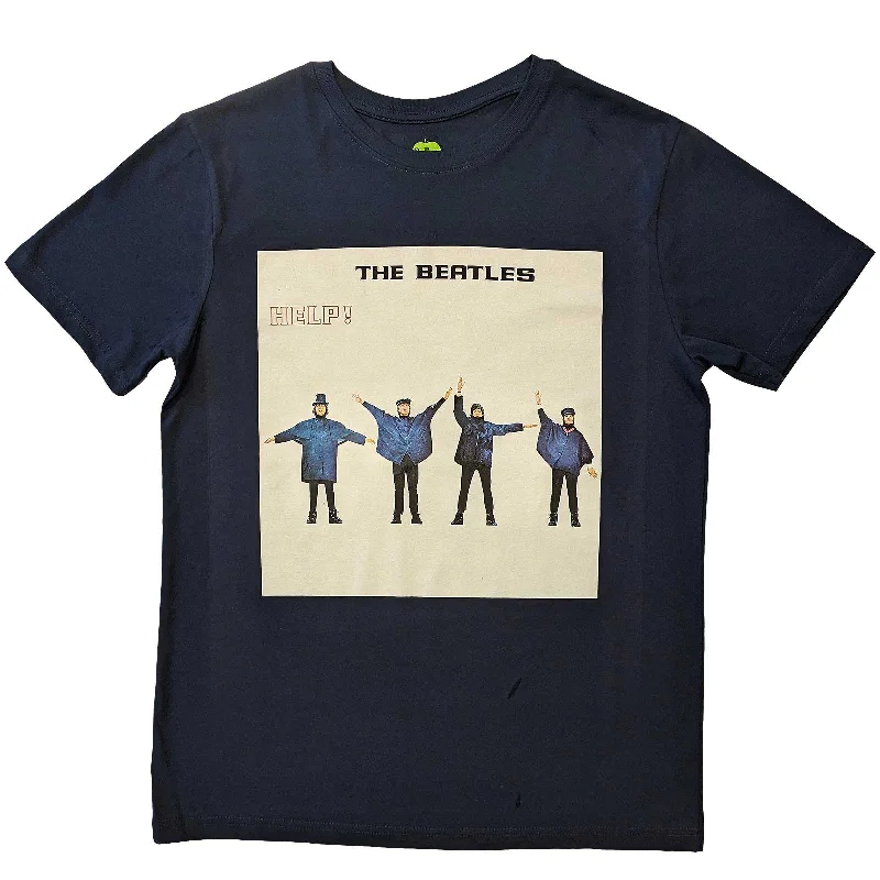 The Beatles | Official Band T-Shirt | Help! Album Cover. Solid Color Striped Floral