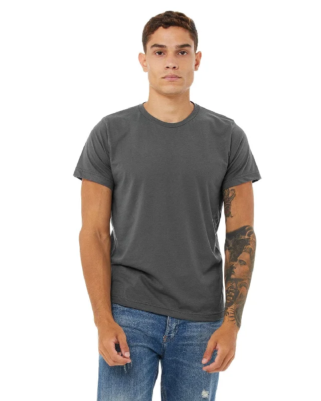 Bella+Canvas Mens Poly-Cotton Short Sleeve T-Shirt | Asphalt Lace Blend Ribbed Blend Corduroy Blend