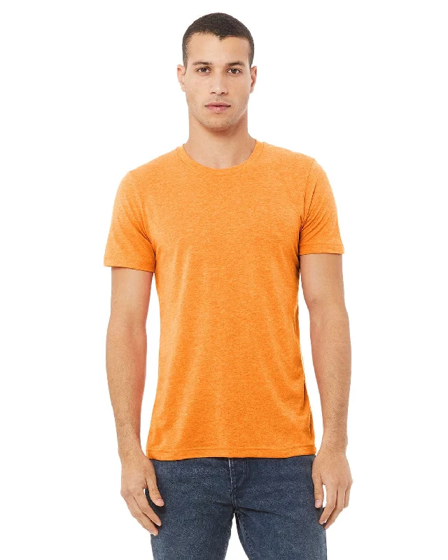 Bella+Canvas Triblend T-Shirt | Orange Triblend Welt Pockets Slit Pockets