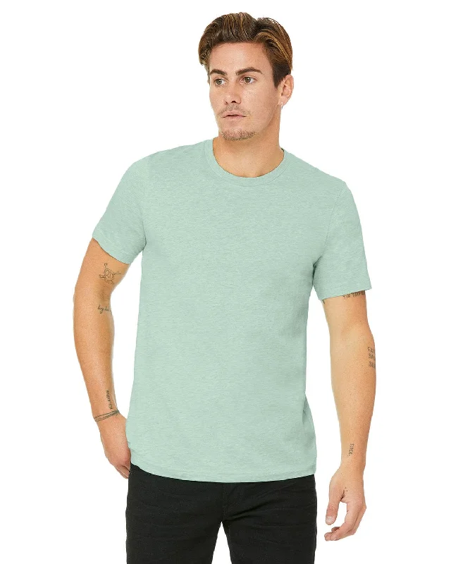 Bella+Canvas Unisex Heather CVC T-Shirt | Hthr Prism Mint Lace Blend Ribbed Blend Corduroy Blend