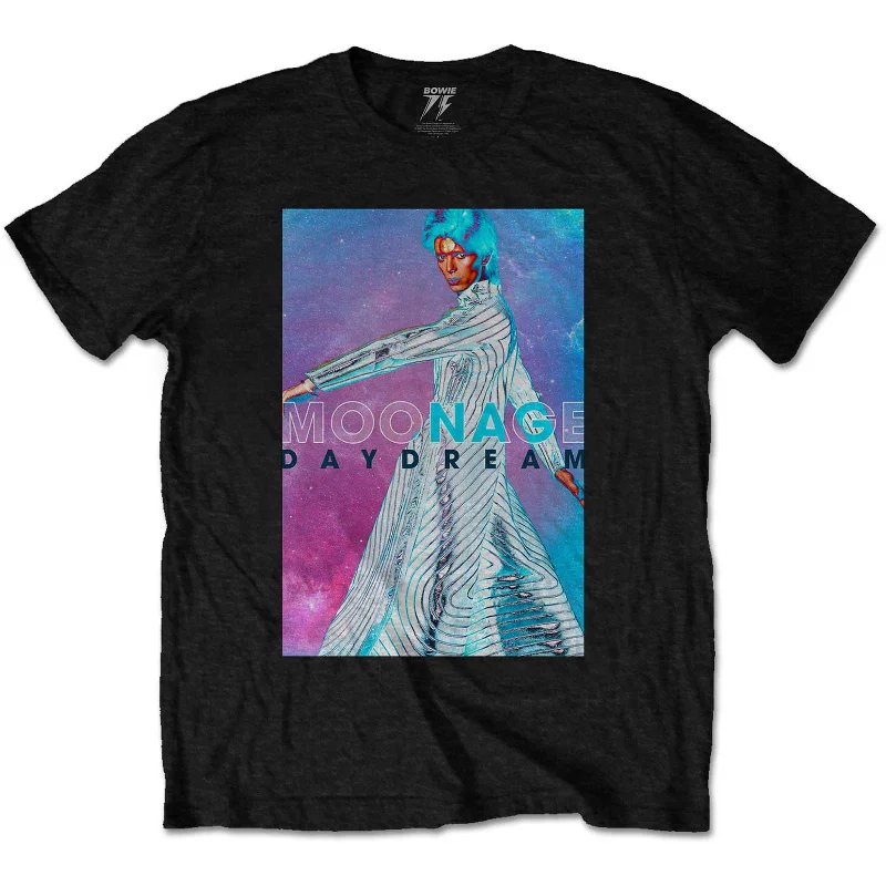 David Bowie | Official Band T-Shirt | Moonage Space Fitted T-Shirt Seamless Stretchy