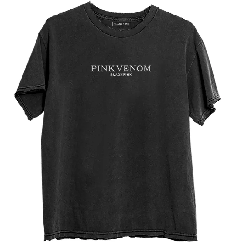 BlackPink | Official Band T-Shirt | Pink Venom (Back Print) Zippered Buttoned Snapped