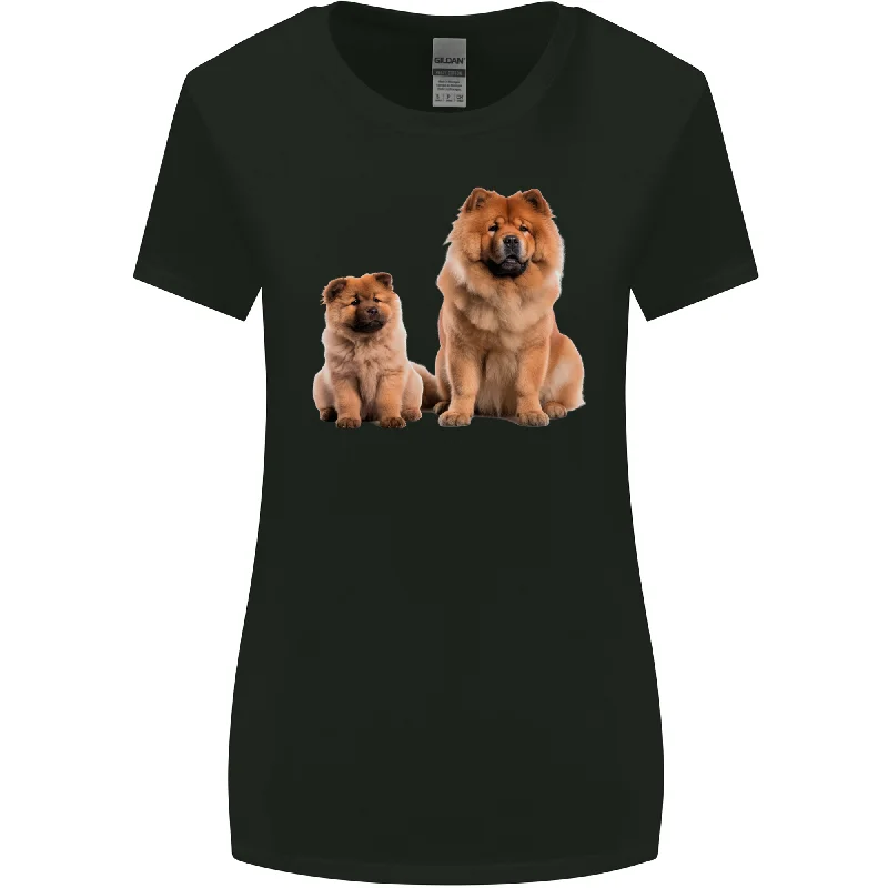 Chow Chows Dog Puppy Womens Wider Cut T-Shirt Elasticated Padded Insulated