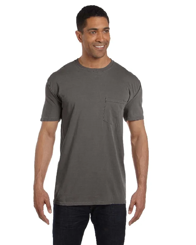 Comfort Colors Garment-Dyed Pocket T-Shirt | Pepper Welt Pockets Slit Pockets Flap Pockets