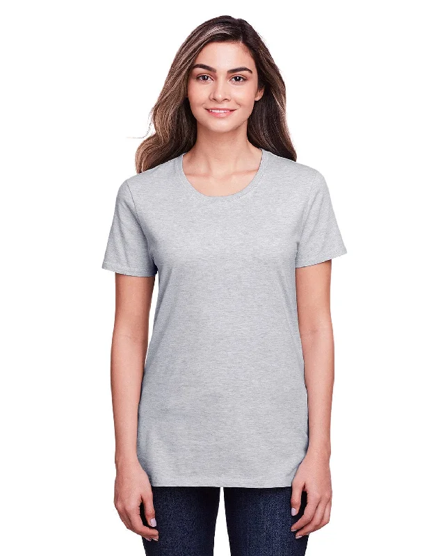 Fruit of the Loom Ladies ICONIC T-Shirt | Athletic Heather Fleece Fabric Down Fabric Feather Fabric