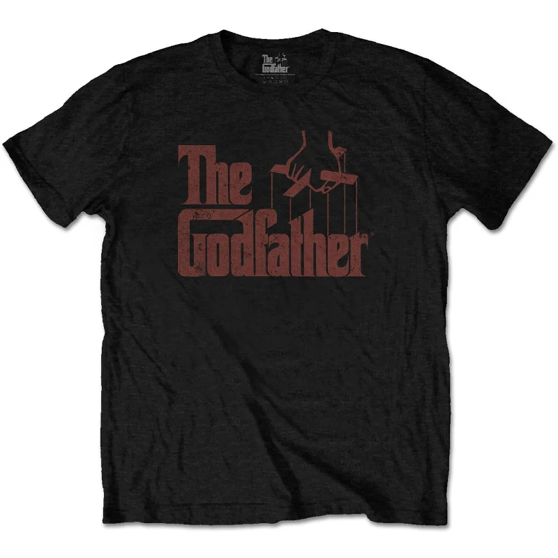 The Godfather | Official Band T-Shirt | Logo Brown Silk Blend Satin Velvet