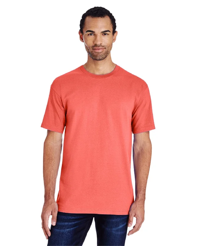 Gildan Hammer Heavyweight T-Shirt | Coral Silk Hooded Caped Shawl Collar