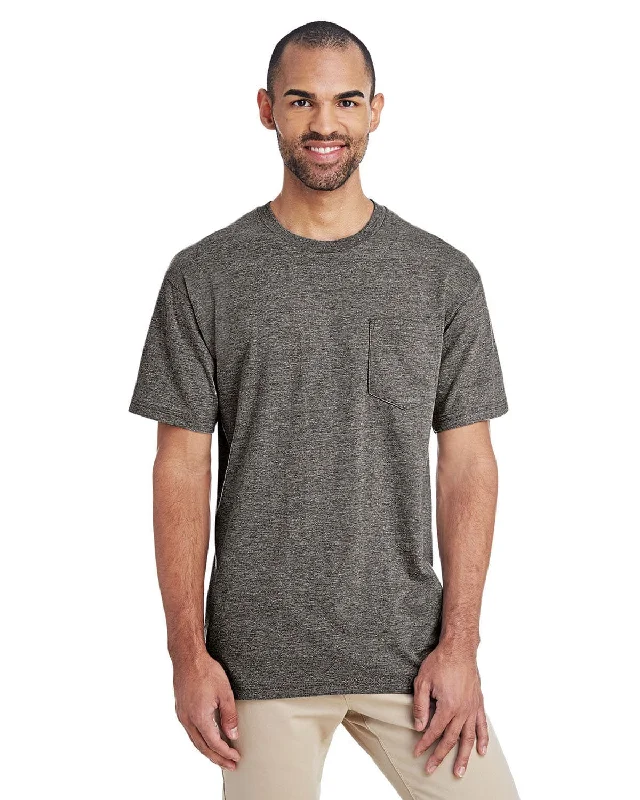 Gildan Hammer T-Shirt with Pocket | Graphite Heather Chenille Blend Fleece Blend Nylon Blend