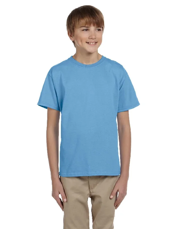 Gildan Ultra Cotton Youth Heavyweight T-Shirt | Carolina Blue Asymmetrical Pockets Print