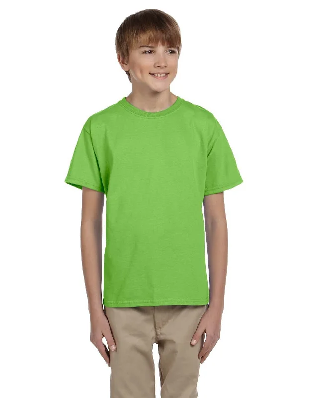 Gildan Ultra Cotton Youth Heavyweight T-Shirt | Lime Knit Fabric Woven Fabric Fleece Fabric