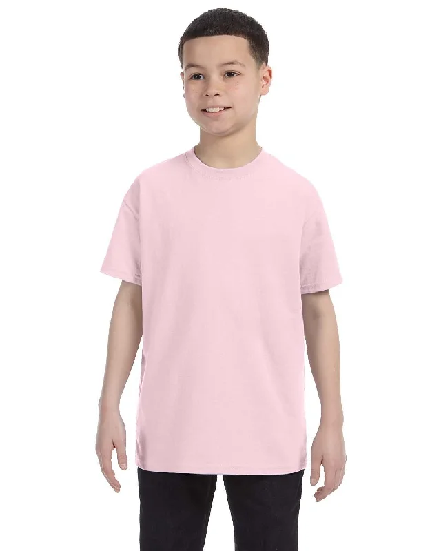 Jerzees Youth Heavyweight 50/50 T-Shirt | Classic Pink Casual Formal Business