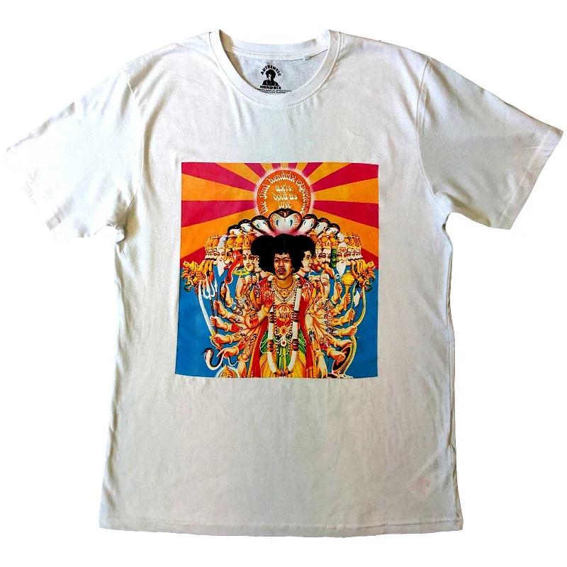 Jimi Hendrix | Official Band T-Shirt | Axis Hooded Caped Shawl Collar