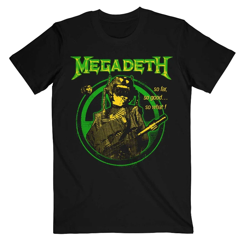 Megadeth | Official Band T-Shirt | SFSGSW Hi-Contrast Zippered Front Buttoned Front Snap Front