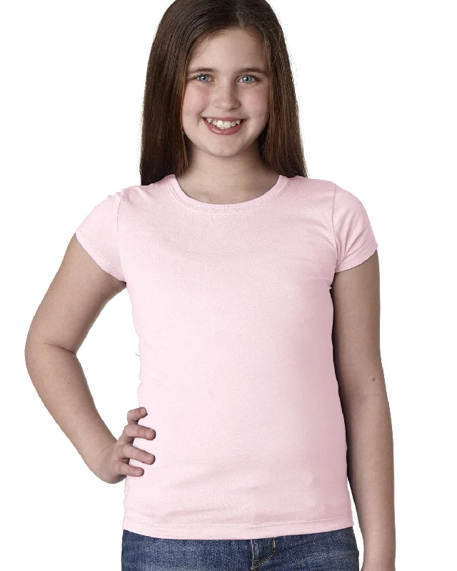 Next Level Girls Princess Tee | Light Pink Machine Wash Dry Clean Hand Wash