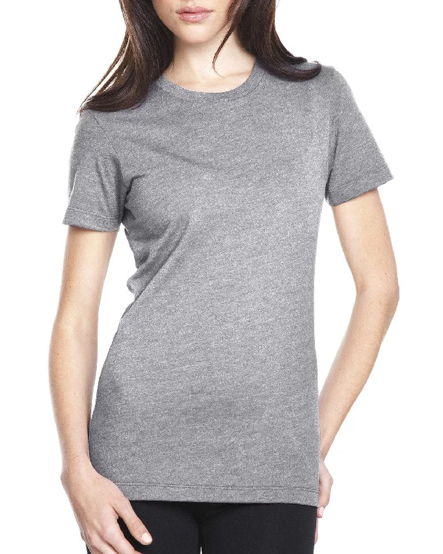 Next Level Ladies CVC Crew Tee | Dark Hthr Gray Beaded Sequined Faux Fur