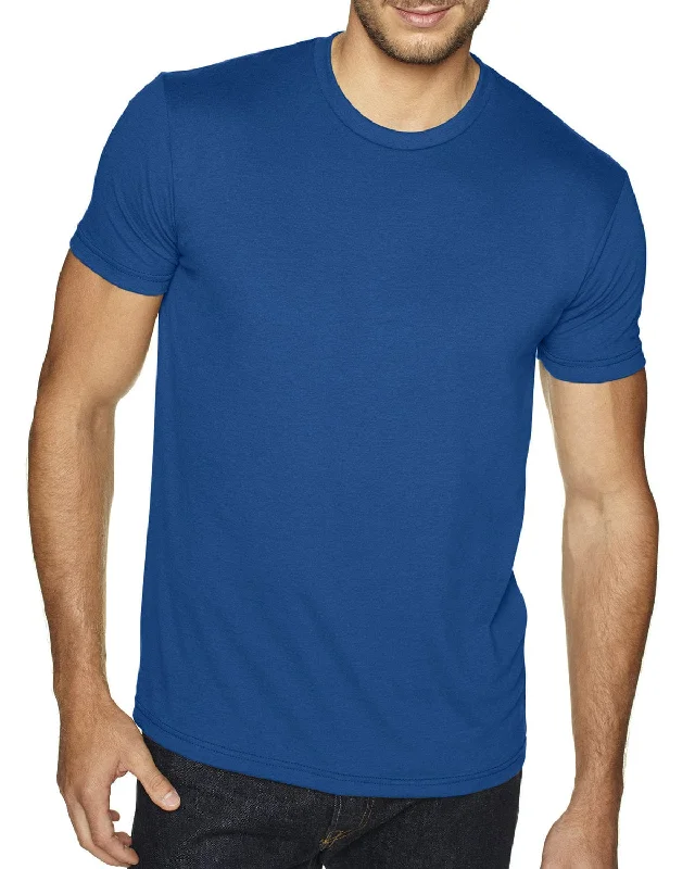 Next Level Mens Sueded T-Shirt | Cool Blue Asymmetrical Pockets Print