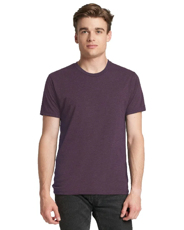 Next Level Mens Triblend Crew Tee | Vintage Purple Welt Pockets Slit Pockets